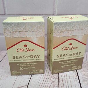 2 Old Spice Seas The Day, Eucalyptus Coconut Bar Soap 5oz Each  Discontinued